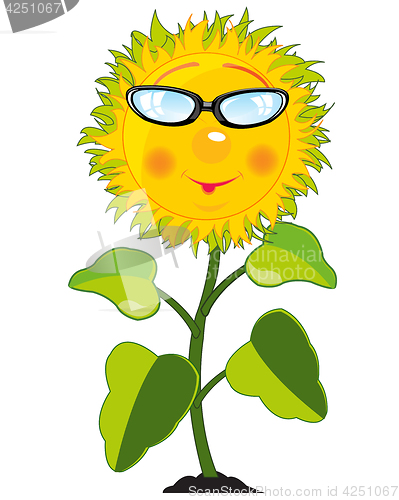 Image of Cartoon of the plant sunflower