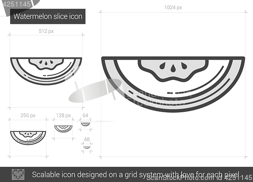 Image of Watermelon line icon.