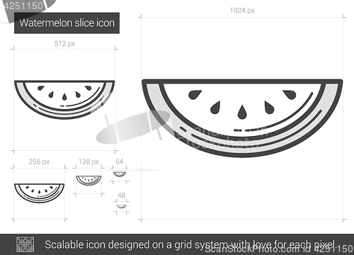 Image of Watermelon line icon.