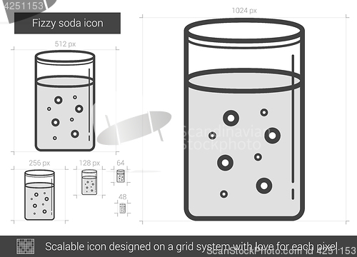 Image of Fizzy soda line icon.