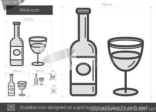 Image of Wine line icon.