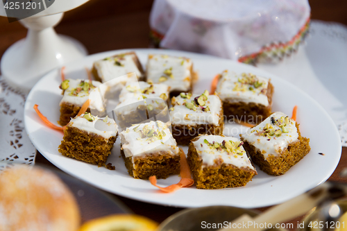 Image of pieces of cake or pie on plate
