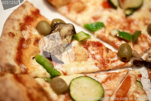 Image of close up of pizza