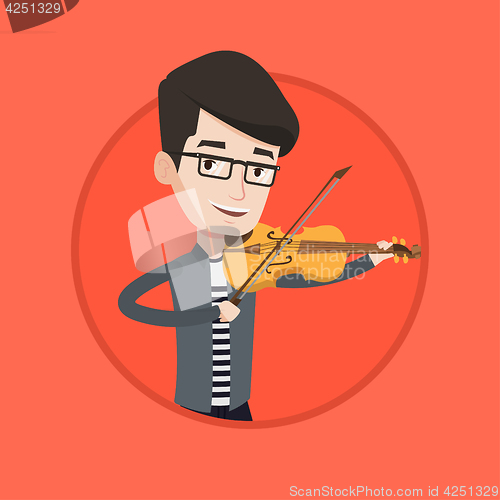 Image of Man playing violin vector illustration.