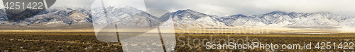 Image of Winter Landscape Panoramic Mount Agusta Range Central Nevada