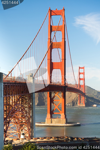 Image of Golden Gate Bridge Fort Point San Francisco Bay California