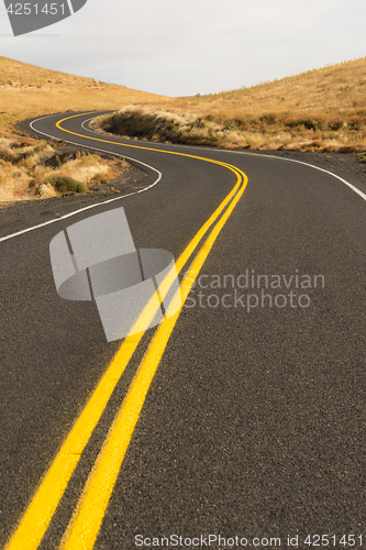 Image of Open Road Scenic Journey Two Lane Blacktop Highway