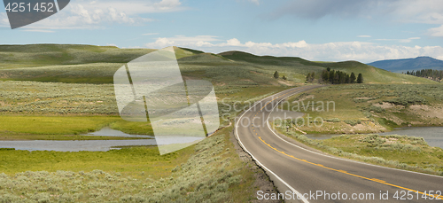 Image of Road Crosses Over Elk Antler Creek Yellowstone NP