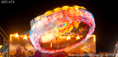 Image of Local State Fair Carnival Ride Long Exposure