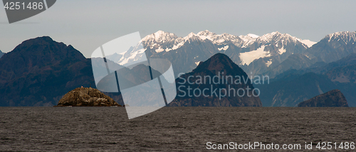 Image of Mountains Islands Prince William Sound North Pacifci Ocean Alask