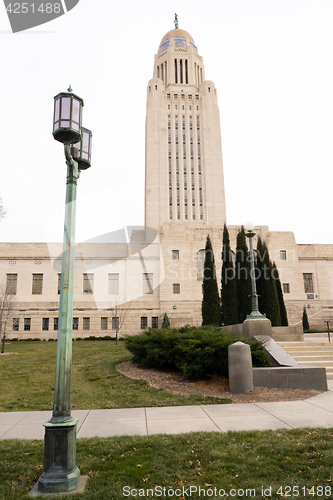 Image of Lincoln Nebraska Capital Building Government Dome Architecture
