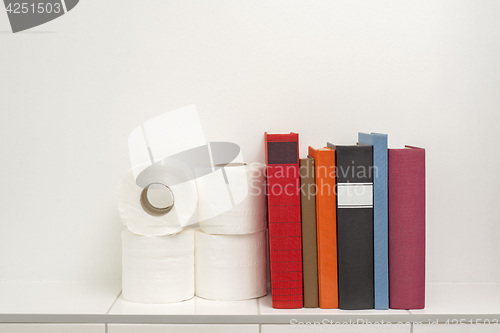 Image of Read books in the bathroom