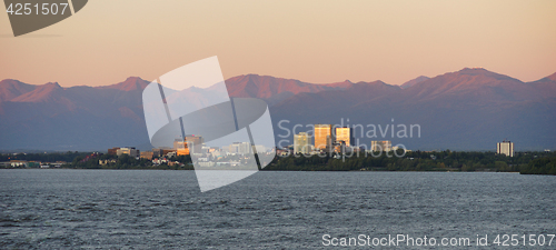 Image of Cook Inlet Anchorage Alaksa Downtown City Skyline