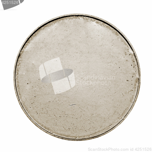 Image of Blank silver coin with stripes