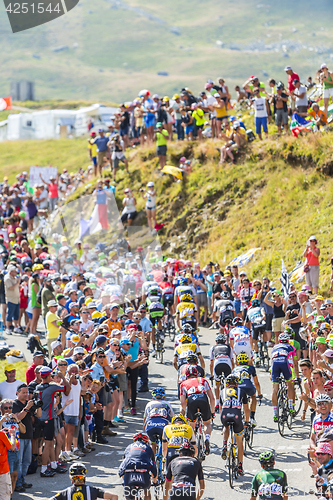 Image of The Peloton in Mountains - Tour de France 2016