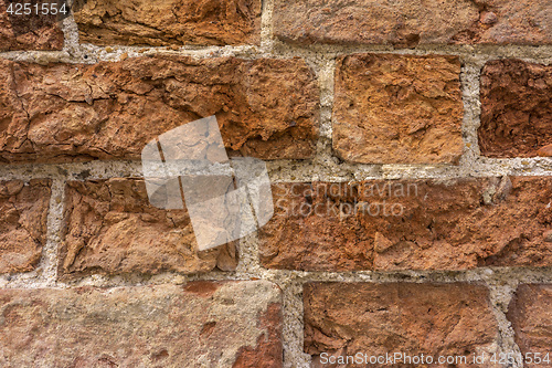 Image of Distressed Wall With Broken Bricks Texture