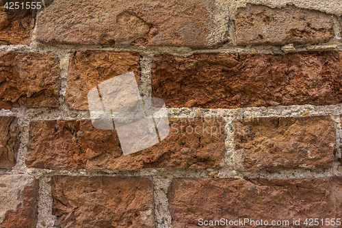 Image of Distressed Wall With Broken Bricks Texture