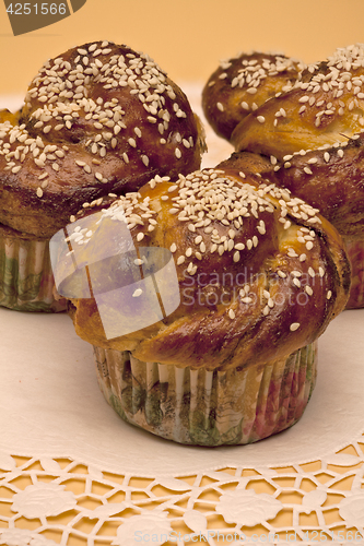 Image of  cakes with sesame seeds 