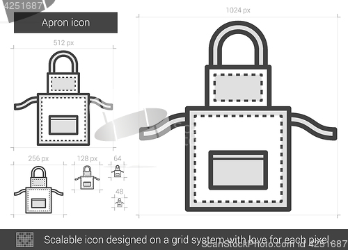 Image of Apron line icon.