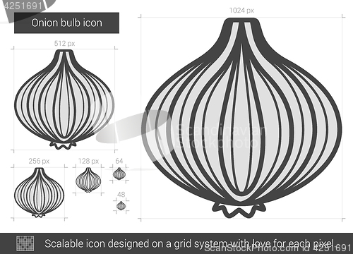 Image of Onion bulb line icon.