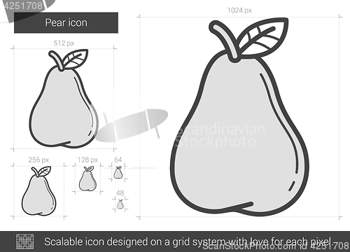 Image of Pear line icon.