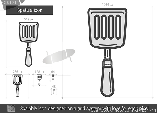 Image of Spatula line icon.