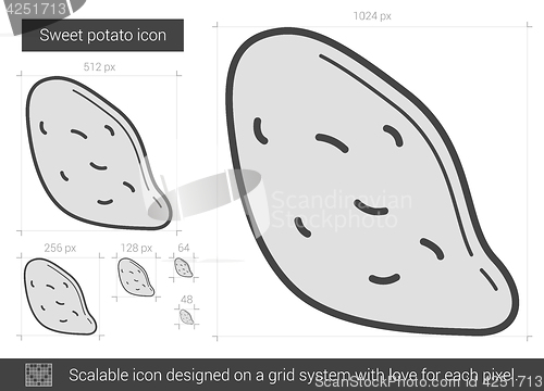 Image of Sweet potato line icon.