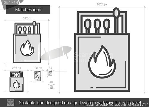 Image of Matches line icon.