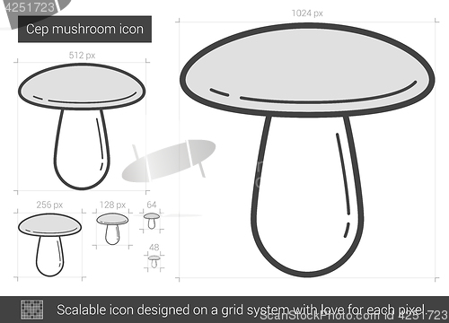 Image of Cep mushroom line icon.
