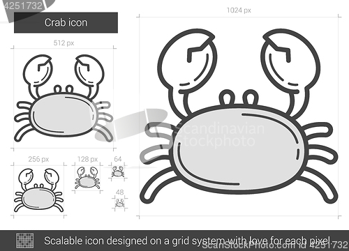 Image of Crab line icon.