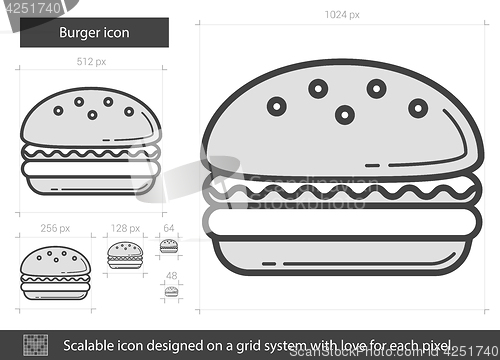 Image of Burger line icon.