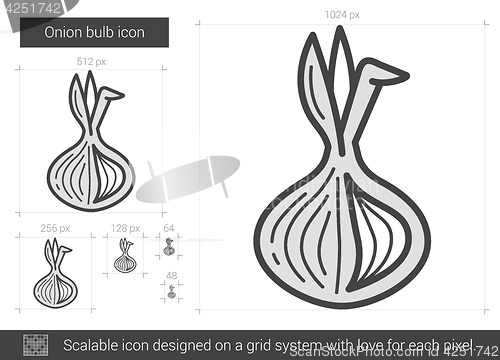 Image of Onion bulb line icon.