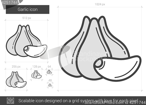 Image of Garlic line icon.