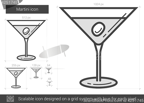 Image of Martini line icon.