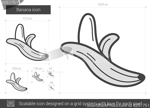 Image of Banana line icon.