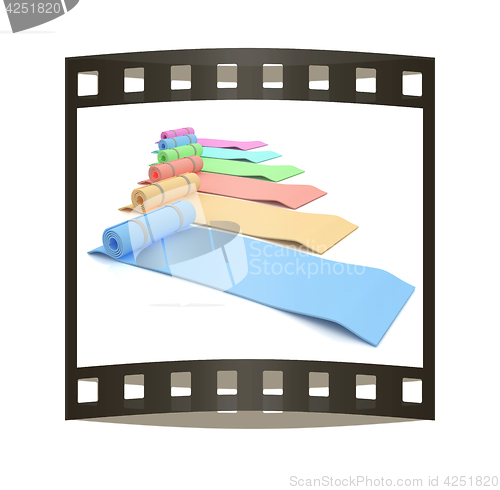 Image of karemats. 3D illustration. The film strip