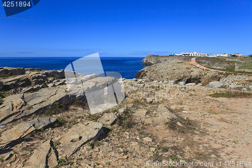 Image of Rocky Coast Extending into the Sea
