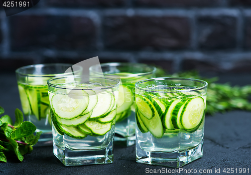 Image of drink with cucumber