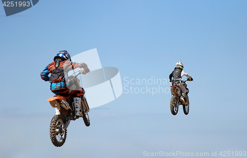 Image of ARSENYEV, RUSSIA - AUG 30: Rider participates in the  round of t