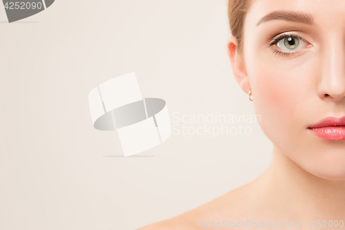 Image of Beautiful Girl face. Perfect skin