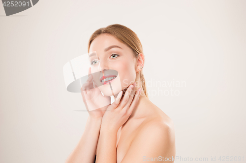 Image of Beautiful Girl face. Perfect skin