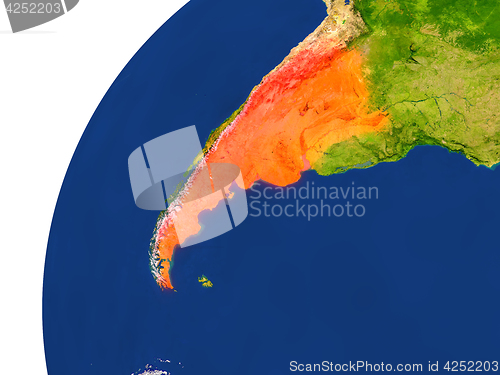 Image of Country of Argentina satellite view