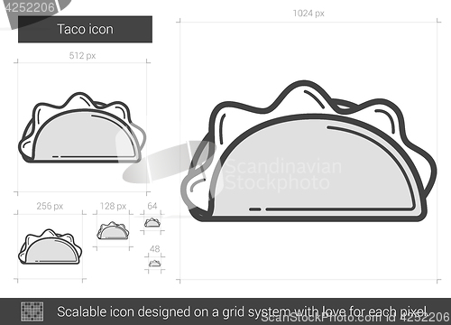 Image of Taco line icon.