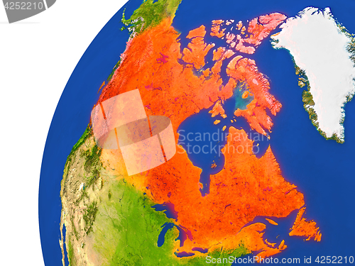 Image of Country of Canada satellite view