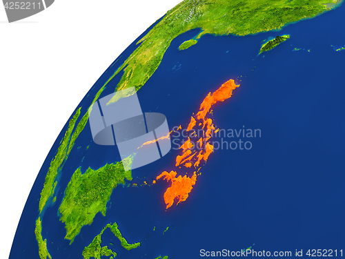 Image of Country of Philippines satellite view