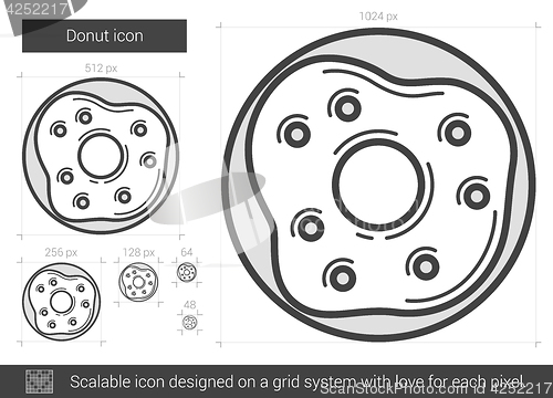 Image of Donut line icon.