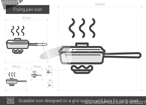 Image of Frying pan line icon.