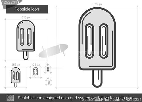 Image of Popsicle line icon.