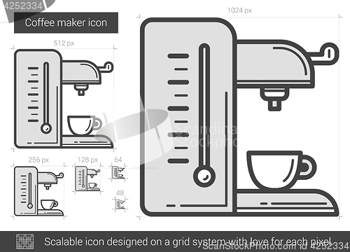 Image of Coffee maker line icon.