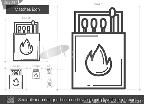 Image of Matches line icon.